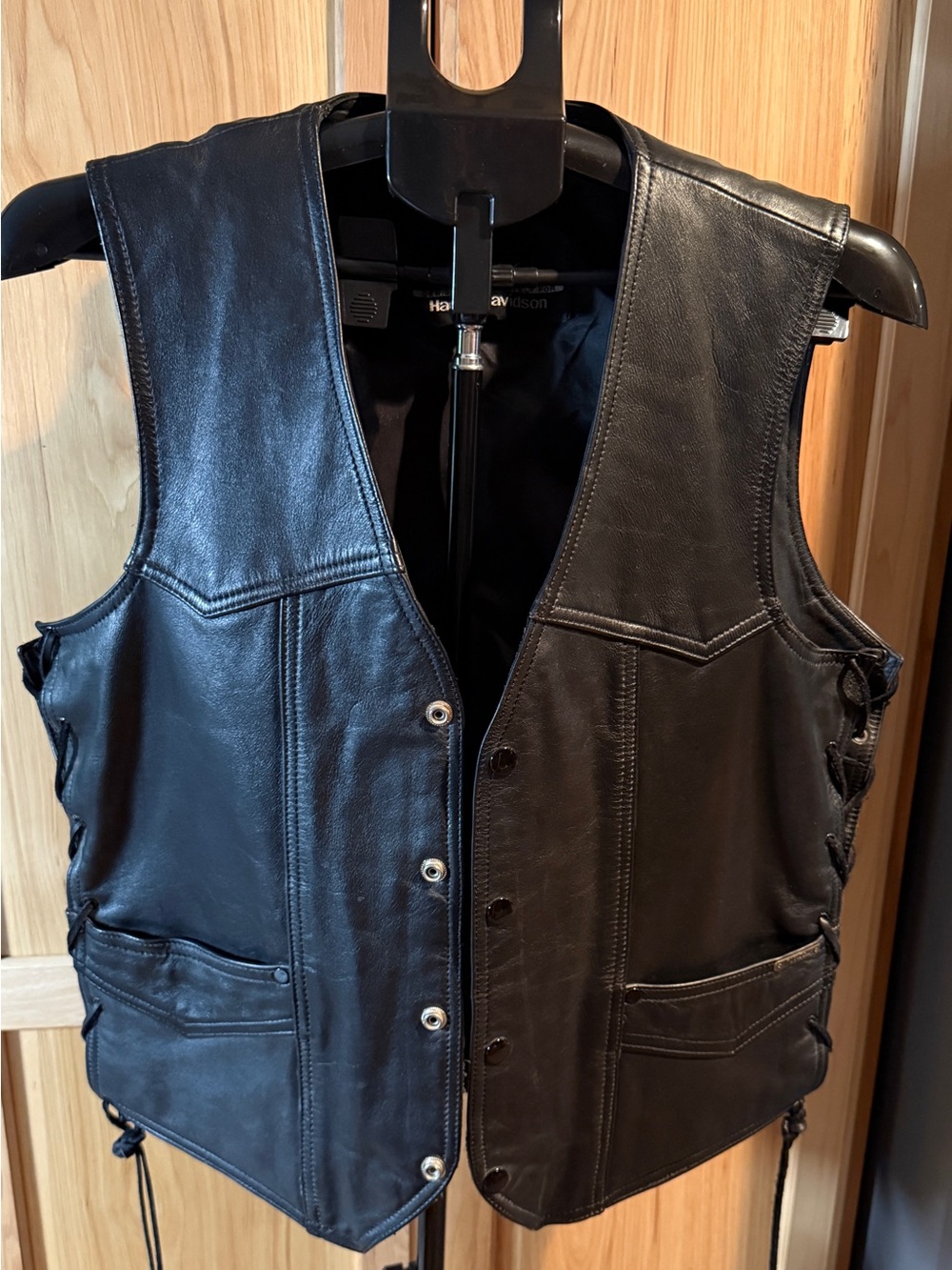 Vintage 80s Hein Gericke x Harley Davidson Leather Biker Vest - Medium